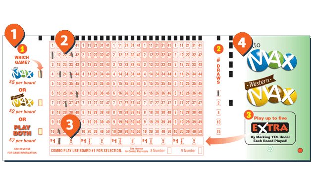 LOTTO MAX Selection Slip